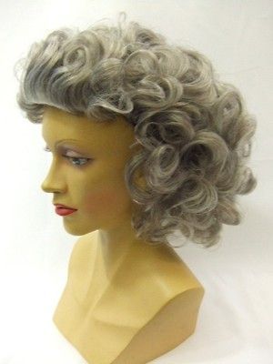 Queen Elizabeth style wig ~ Grey Lady ~ Dame ~ Grandma ~ Nan ~ Granny