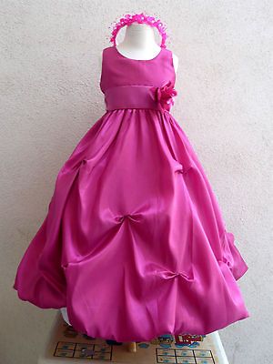 FUCHSIA BEGONIA WEDDING PAGEANT CHRISTMAS FLOWER GIRL DRESS size 2