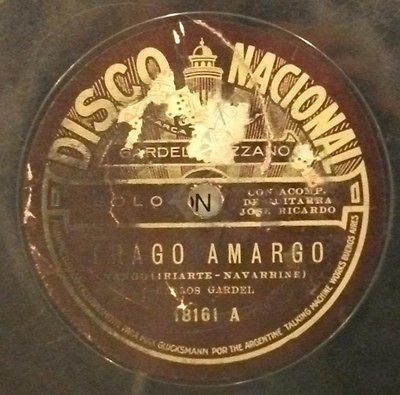 GARDEL   RAZZAANO TRAGO AMARGO EL AMOR DE LA 78 RPM ARGENTINE TANGO