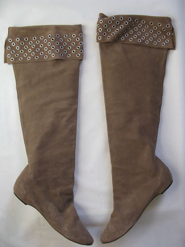 Delman Gilda Womans Flat Over The Knee Boots Size 9 New