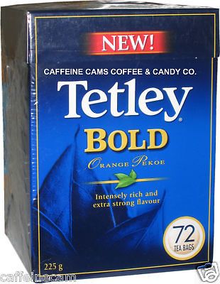 TETLEY BOLD ORANGE PEKOE TEA 225g 72 BAGS