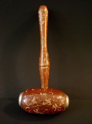 Vintage Nut Cracker Wood Mallet Hammer Shell Remover For Mixed Nuts