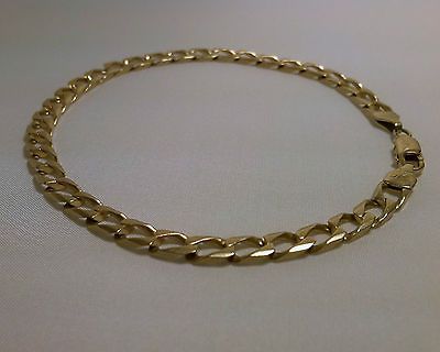 Vintage 8 750 ITALY 18K Gold 5x1mm Link Mens Bracelet 11 grams Solid