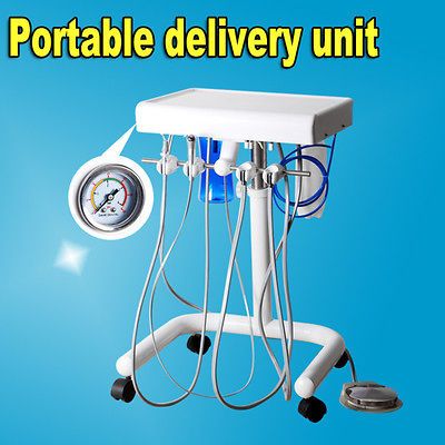 Portable Dental Unit equipment Delivery Cart with fiber optic