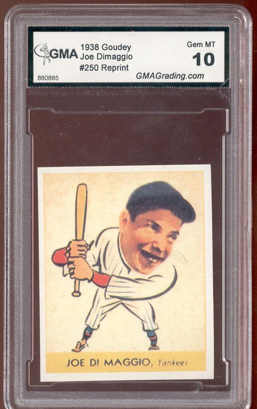 1938 JOE DIMAGGIO GOUDEY reprint GEM MINT 10 #250