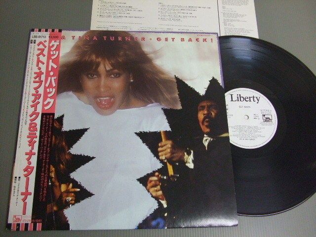 IKE & TINA TURNER Japan Promo White Label LP with OBI, GET BACK