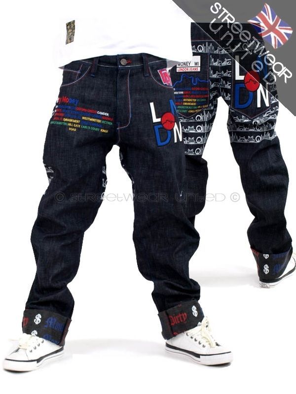 Dirty Money is ® London Raw Time Jeans Hip Hop Baggy Loose fit Young