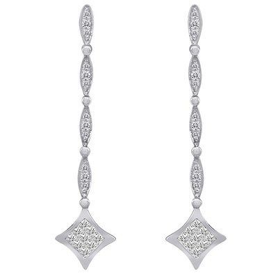 DIVERSA DIAMOND 14K 1CT TCW REVERSABLE STUDS OR CHANDELIER EARRINGS