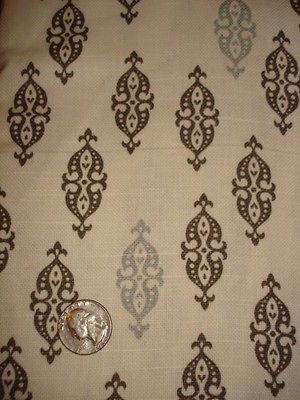 STUDIO BOTEH BRINDLE BROWN DOVE GRAY CREAM PRINT FABRIC 1.17 YDS