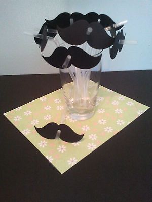 MOUSTACHE PARTY DRINKING STRAWS Wedding Hen Stag Straw Mustache