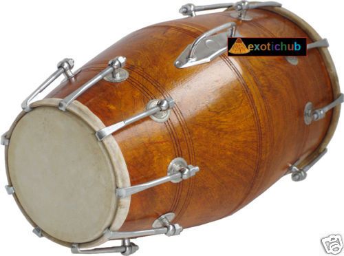 DHOLAK / DHOLKI DRUM~18 BOLT TUNED~MANGO WOOD~GREAT SOUND~FREE ONE