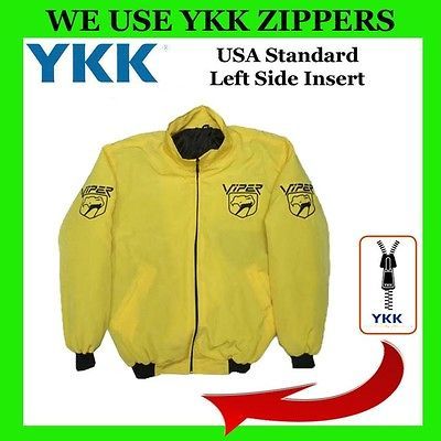 Dodge Viper Racing Jacket windbraker (YKK Zippers)All Yellow Kids