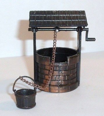 DURHAM MINIATURE Diecast WISHING WELL w/ BUCKET & CHAIN ~ Water Well