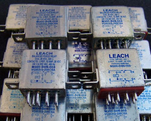 Leach Relay M300 D4N 003 10A, 28V, 400Hz