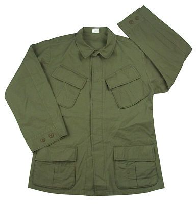 OLIVE DRAB VINTAGE RIP STOP VIETNAM FATIGUE ARMY SHIRT