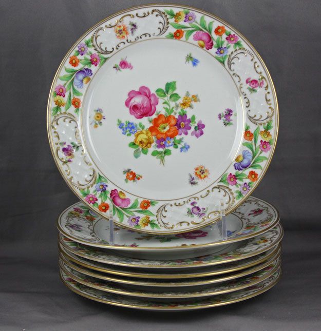 Schumann Empress Dresden Flowers Dresdner Art Salad Dessert Plate (A)