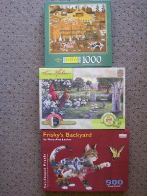 Jigsaw Puzzles Wysockis Norlien Lasher Cat Birds Farm