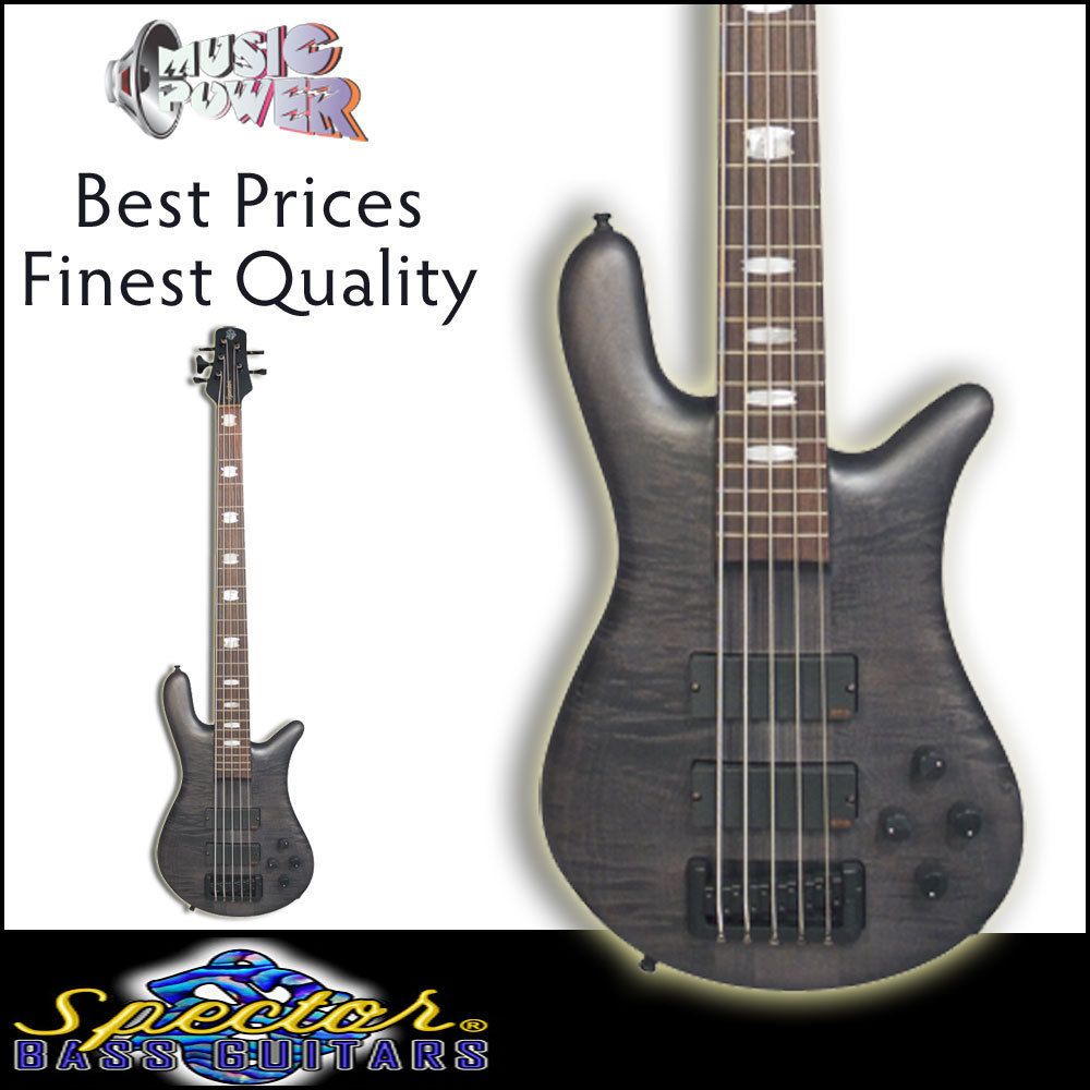 Spector Euro5LX 5 String Europe Bass Guitar Black Stain Matte   Free