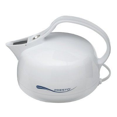 PRESTO ELECTRIC TEA KETTLE POT BUILT IN WHISTLE 02703