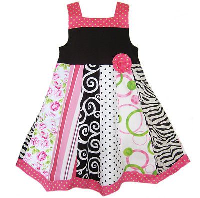 Tween Girls 9/10 Couture Floral & Zebra Party Dress Spring Clothes