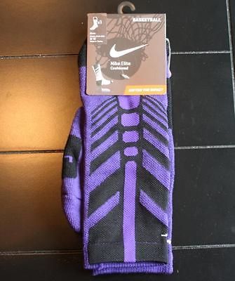 NIKE ELITE Sequalizer Crew Basketball Socks Orange Purple Red 1 Pair