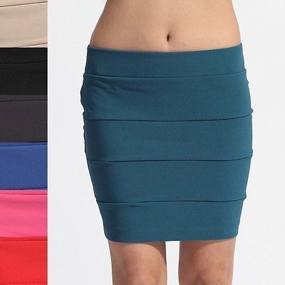 Womens Candy Colors Short Summer Tube Bodycon Bandage Jersey Stretch