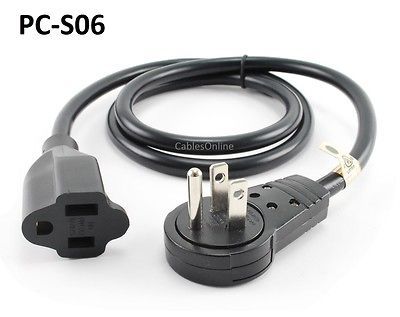 Rotating 360 Degree Flat Plug Power Extension Cord NEMA 5 15P/5 15R