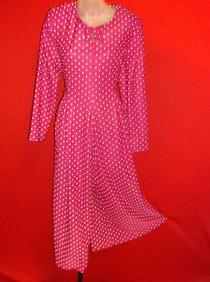 TERRI ELLEN Vintage Magenta White Polka Dot Wide Palazzo Legged