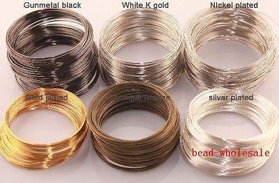 100/500loop Silver/Gold Plated Memory Steel Wire For Cuff Bangle