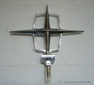 1958   64 LINCOLN CONTINENTAL HOOD ORNAMENT BAK 16850 B NEW (BLEMS