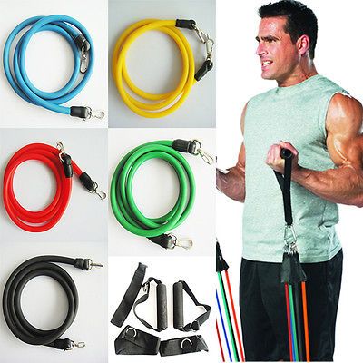 Resistance bands 11 pcs Exercise Latex Tube p90x workout gym yoga