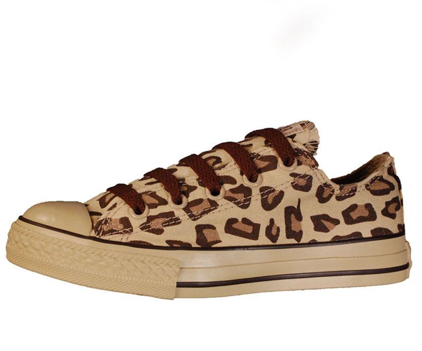 CONVERSE CHUCK TAYLOR ALL STAR LEOPARD OX KIDS SZ