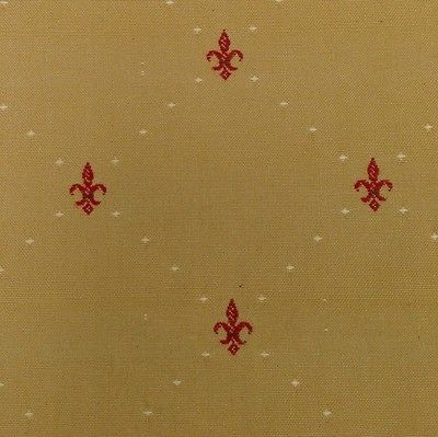 Upholstery Fabric Petite Fleur De Lis Mustard 2.75yds L4B