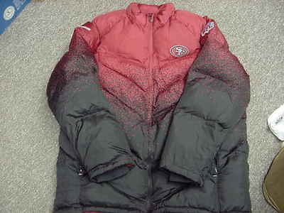 NFL On Field San Francisco 49ers Sideline Warm Goose Down Jacket Size