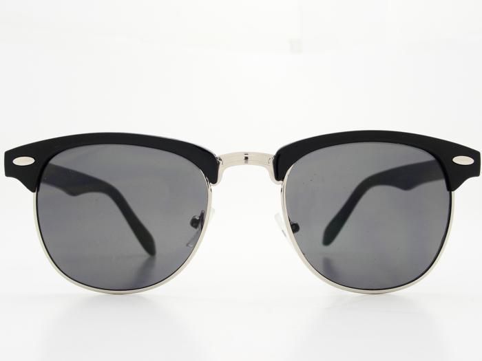 Half Frame Clubmaster Wayfarer Style Retro Celebrity Look Sunglasses