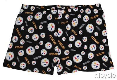 Pittsburgh STEELERS NFL Lite PJ LOUNGE SHORTS w STEELERS Logo Scatter