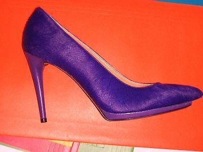 FAB NIB $795 BALENCIAGA 2012/13 Violet luxe Pony Hair PUMPS SHOES 39