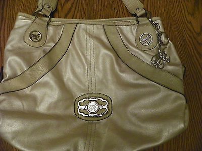 Sienna Ricchi Lombardy Shopper Light Gold Embossed Alligator Look Trim