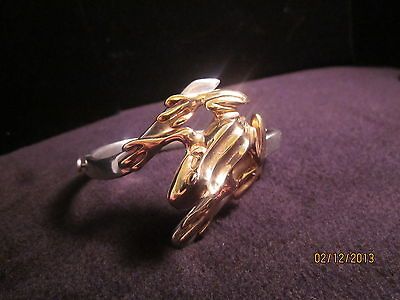 BUSTAMANTE RARE ORIGINAL STERLING & GOLD SIGNED & NUMBERED BRACELET