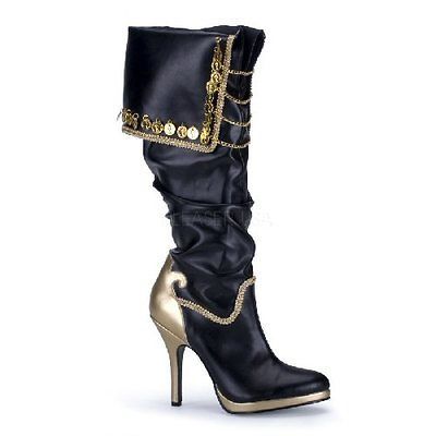 Gypsy Ankle Boots With Chain & Coin Accents 3 3/4 Heel