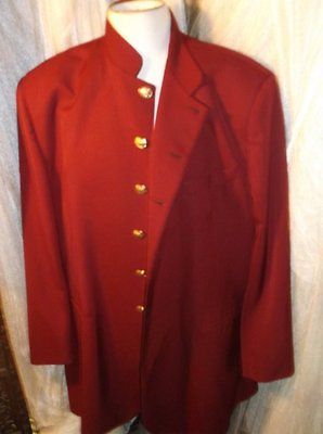 D23 55R Wool OMEGA MIAMI, FL. BLAZER Sport Coat Jacket 6 button Nehru