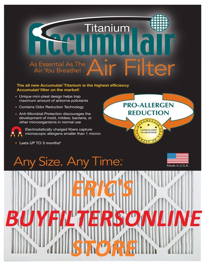 TITANIUM ACCUMULAIR HOME AIR FILTERS SUPER LONG LIFE ALLERGY DUST