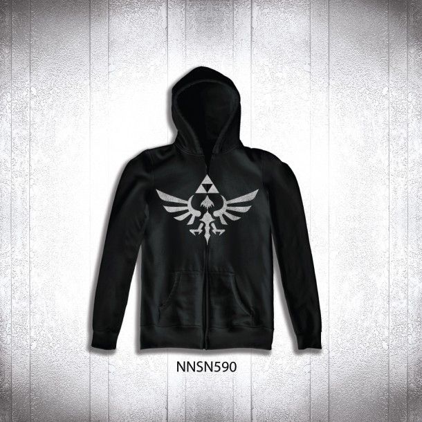 Legend Of Zelda Skyward Zip up Men Black Hoodie