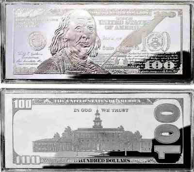 PROOF 4oz SILVER BAR FRANKLIN $100 ~ UNC ~ HUGE 2.5 x 6 .999 SOLID