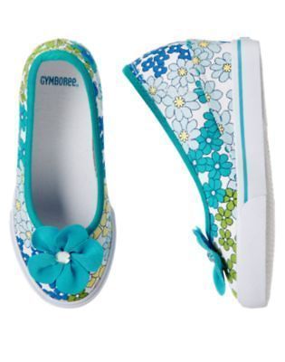 NWT Gymboree SEA SPLASH Sz 9 12 1 Floral Wedge Shoe Canvas Slip On U