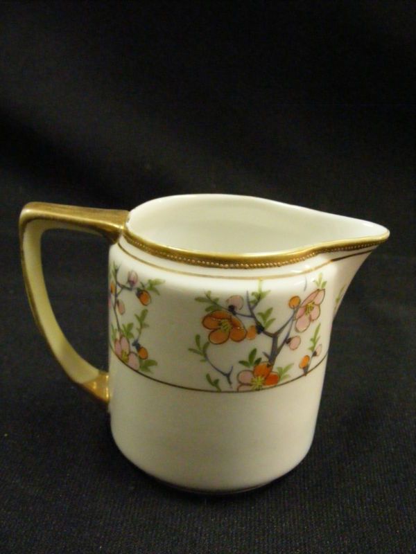 Vintage Nippon Japan China Creamer 1911 mark gold beaded