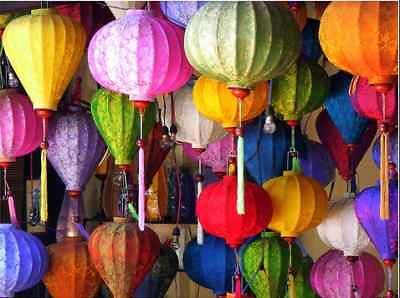 VIETNAMESE ( HOI AN ) SILK LANTERNS  SEE DESCRIPTION