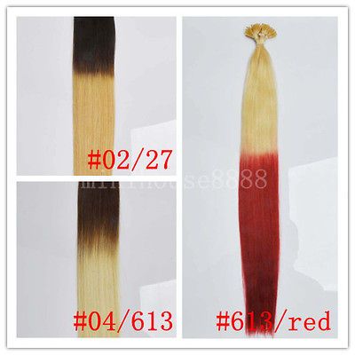 100S balayage/ombre remy 20 stick tip 100% human hair extensions 0.5g