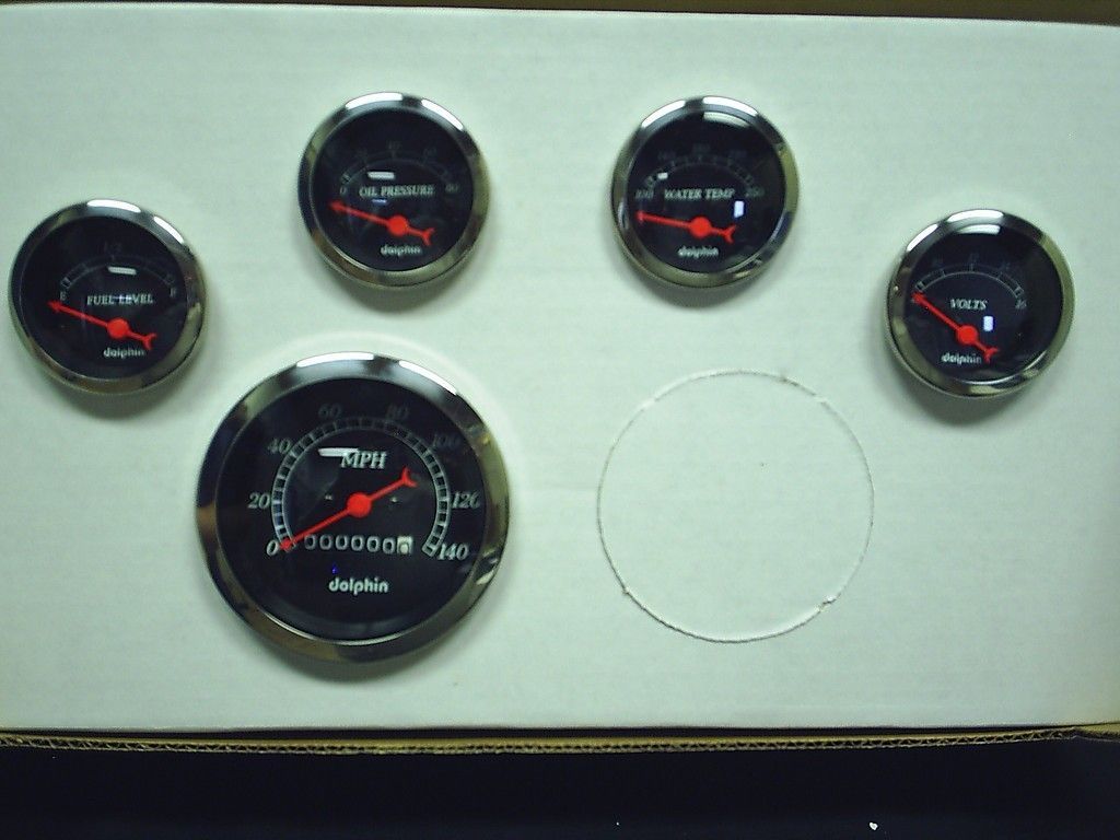 DOLPHIN 5 BLACK MECHANICAL GAUGE SET