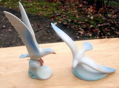 HOLLOHAZA PORCELAIN SEAGULL FIGURINE SET HUNGRY